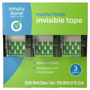 Simply Done Matte Finish Invisible Tape 3 ea