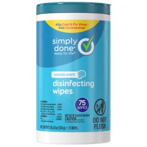 Simply Done Seaside Scent Disinfecting Wipes 75 ea