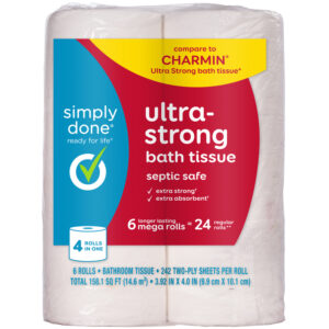 Simply Done Ultra-Strong Two Ply Mega Bath Tissue 6 ea