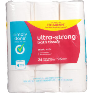 Simply Done 2-Ply Ultra-Strong Bath Tissue Mega Rolls 24 ea