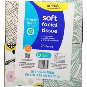 Simply Done Soft 2-Ply Facial Tissue 280 ea