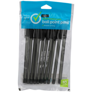 1.0Mm Medium Point Ball Point Pens  Black