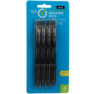 1.0Mm Medium Point Ball Point Pens  Black