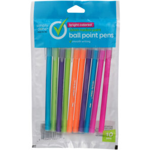 1.0Mm Medium Point Ball Point Pens  Bright Colored