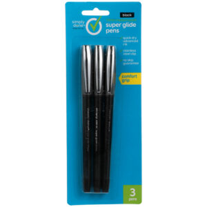 1.0Mm Medium Point Super Glide Pens  Black