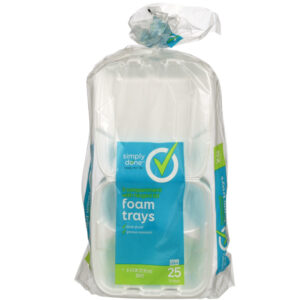 3 Compartment With Hinged Lid Foam Trays