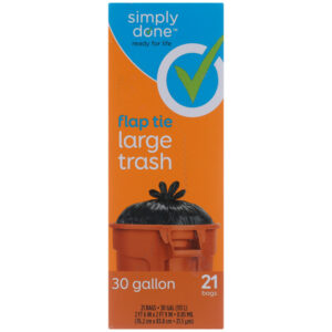 Flap Tie Large Trash Bags