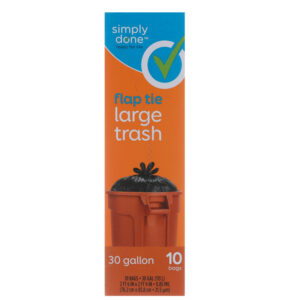 Flap Tie Large Trash Bags