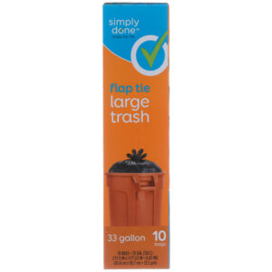 Flap Tie Large Trash Bags