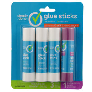 Glue Sticks  Clear/Disappearing Purple