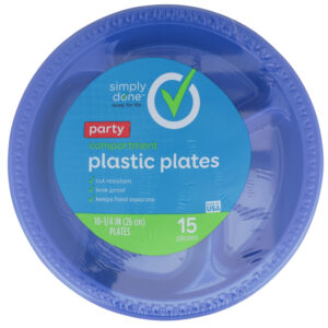 Party Compartment Plastic Plates