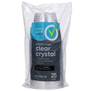 Plastic Cups  Clear Crystal