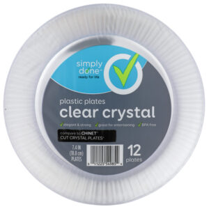 Plastic Plates  Clear Crystal