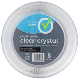 Plastic Plates  Clear Crystal