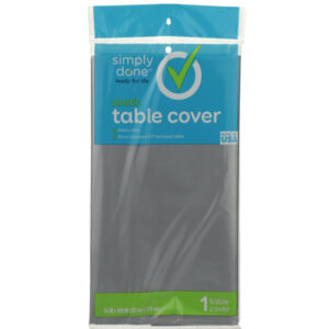 Plastic Table Cover  Metallic Silver