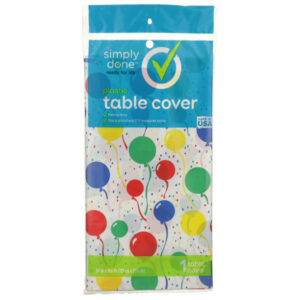 Plastic Table Cover  Party Balloons