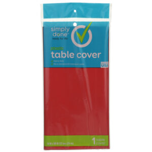 Plastic Table Cover  Red