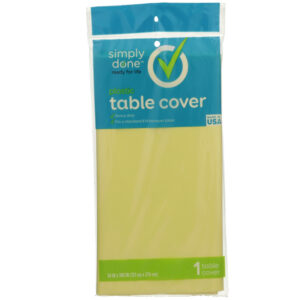 Plastic Table Cover  Yellow