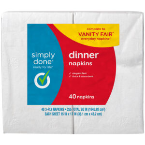 Simply Done 3-Ply Dinner Napkins 40 ea