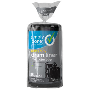 Simply Done 55 Gallon Drum Liner Heavy Duty Contractor Bags 18 ea