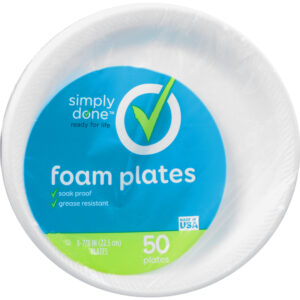 Simply Done 8-7/8 Inch Foam Plates 50 ea