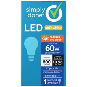 Simply Done 8 Watts Soft White Frosted LED Light Bulb 1 ea
