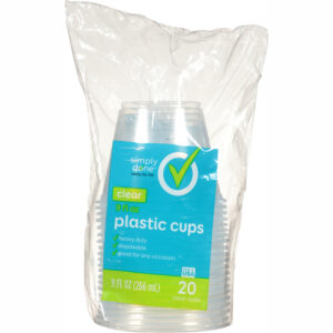 Simply Done 9 Fluid Ounce Clear Plastic Cups 20 ea
