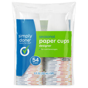 Simply Done 9 Fluid Ounce Designer Seasonal Paper Cups 54 ea
