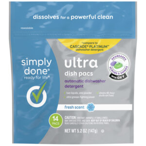 Simply Done Automatic Ultra Pacs Dishwasher Detergent 5.2 oz