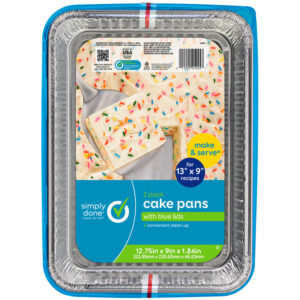 Simply Done Cake Pans with Blue Lids 2 Pack 2 ea
