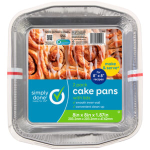 Simply Done Cake Pans with Lids 2 ea