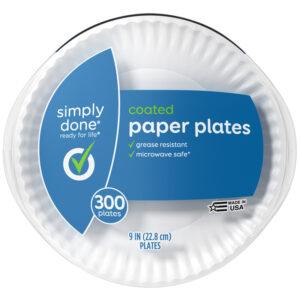 Simply Done Coated Paper Plates 300 ea