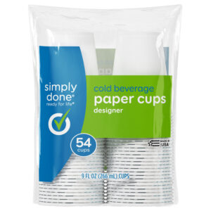 Simply Done Cold Beverage Designer Paper Cups 54 ea