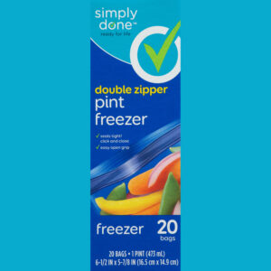 Simply Done Double Zipper Pint Freezer Bags 20 ea