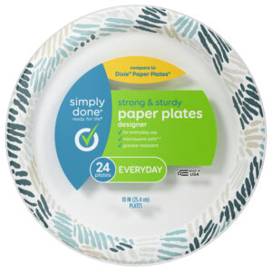 Simply Done Everyday Designer Paper Plates 24 ea