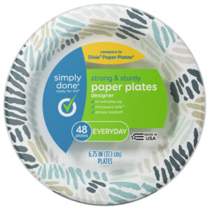 Simply Done Everyday Designer Paper Plates 48 ea