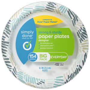Simply Done Everyday Designer Paper Plates Big Pack 154 ea