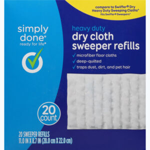 Simply Done Heavy Duty Dry Cloth Sweeper Refills 20 ea