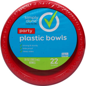 Simply Done Party Plastic Bowls 22 ea