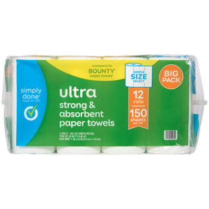Simply Done Strong & Absorbent Ultra 2-Ply Paper Towels Big Pack 12 ea