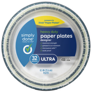 Simply Done Ultra Heavy Duty Designer Paper Plates 32 ea