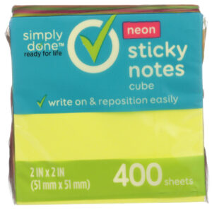 Sticky Notes Cube  Neon