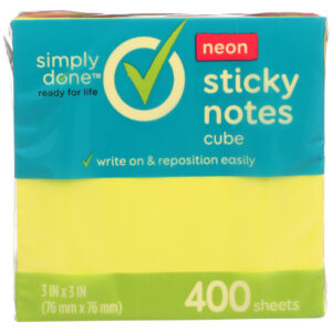 Sticky Notes Cube  Neon