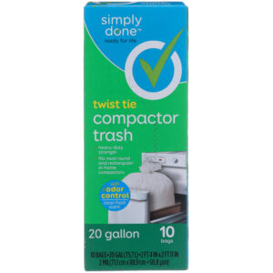 Twist Tie Compactor Trash Bags With Odor Control  Clean Fresh