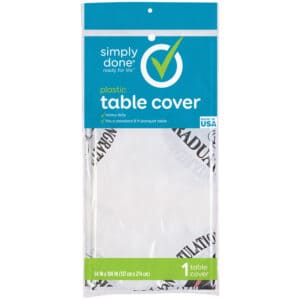 Simply Done Graduation Print Plastic Table Cover 1 Each
