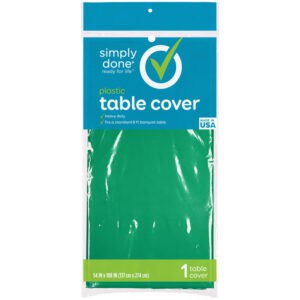 Simply Done Green Solid Plastic Table Cover 1 Each