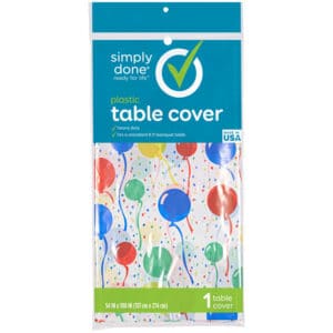 Simply Done Party Balloons Print Plastic Table Cover 1 Each