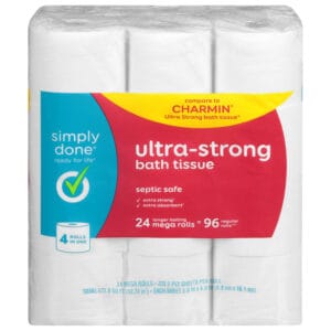 Simply Done 2-Ply Septic Safe Ultra-Strong Mega Rolls Bath Tissue 24 Rolls
