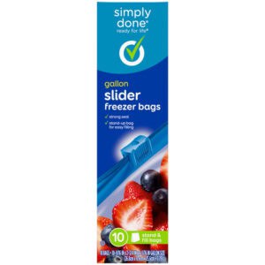 Simply Done Gallon Slider Freezer Bags 10 Bags