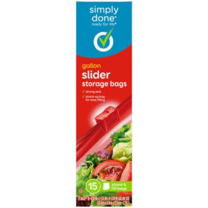 Simply Done Gallon Slider Storage Bags 15 Bags